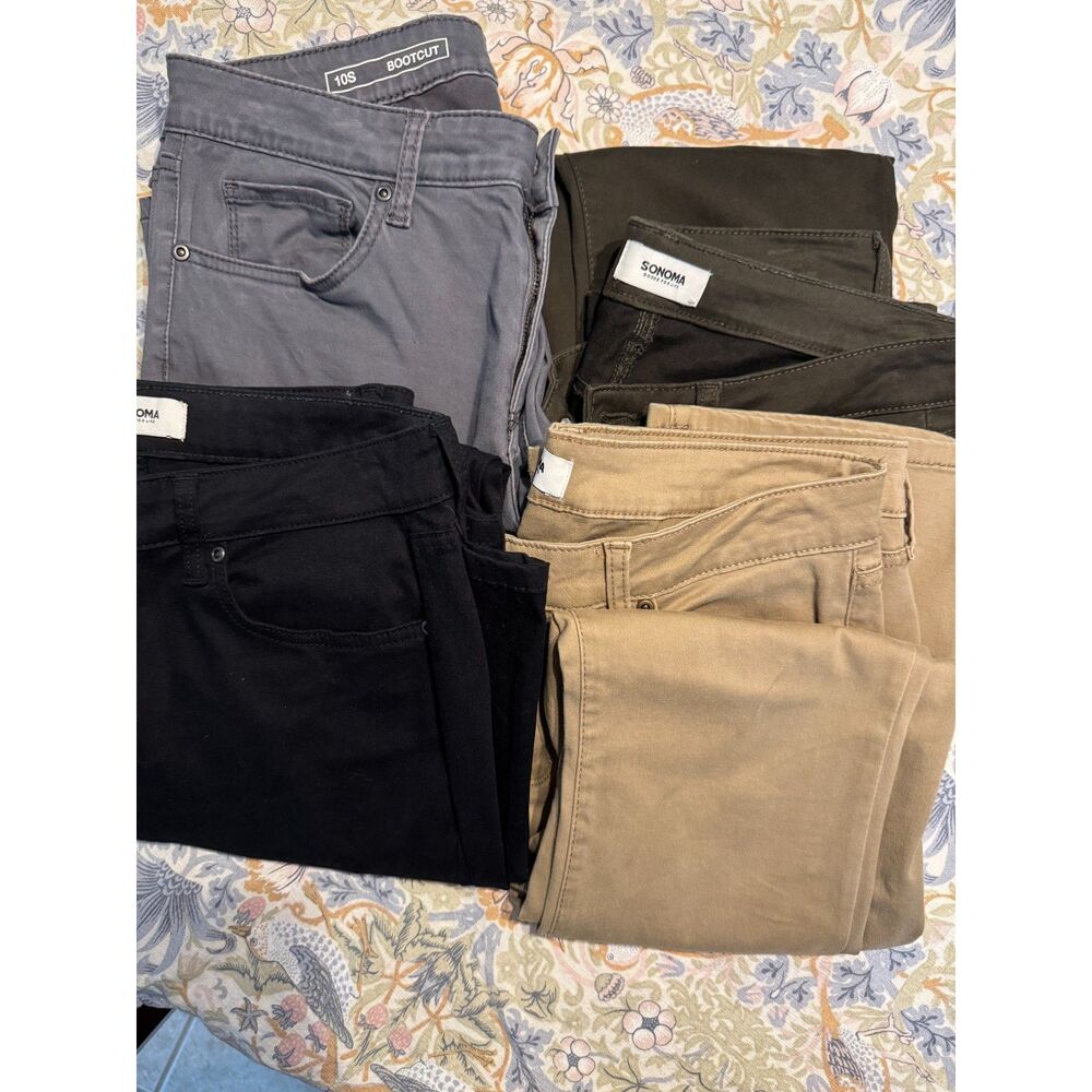 4 pair Bundle Sonoma Goods For Life women's size 10S bootcut pants